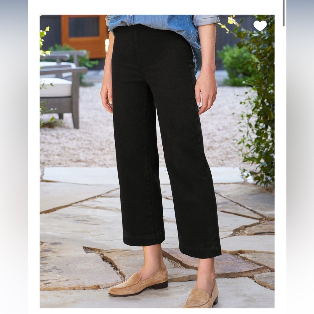 Frank And Eileen Westport Wide Leg Pants Sz 10 Black